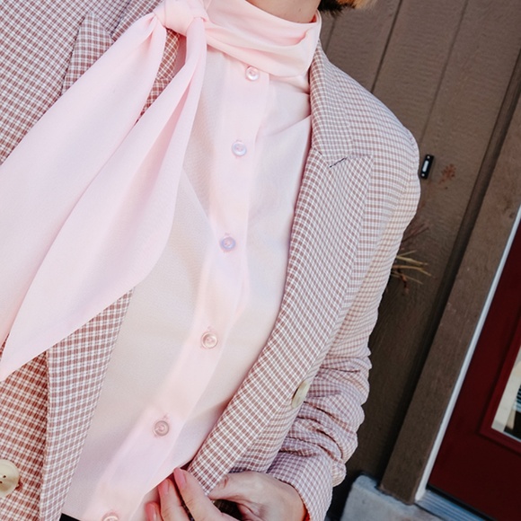 1.STATE Pink Gingham Blazer - Small - Picture 7 of 7